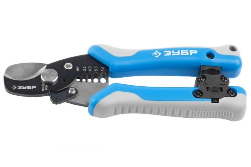 Фото Электромонтажный мультиинструмент ЭКСПЕРТ со съемником изоляции и встроенным ножом Зубр У8А 22670 Электромонтажный мультиинструмент ЭКСПЕРТ со съемником изоляции и встроенным ножом Зубр У8А 22670