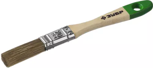 Фото ЗУБР 20 мм, 3/4'', щетина смешанная, кисть малярная плоская 4-01009-020 ЗУБР 20 мм, 3/4'', щетина смешанная, кисть малярная плоская 4-01009-020