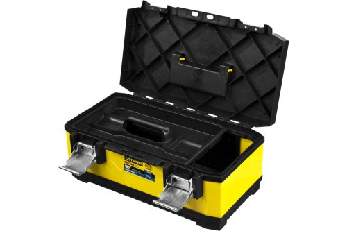 Фото STAYER 498 х 289 х 222 мм (19.5"), металлический, ящик для инструментов METALPro 2-38011-18_z01 STAYER 498 х 289 х 222 мм (19.5"), металлический, ящик для инструментов METALPro 2-38011-18_z01