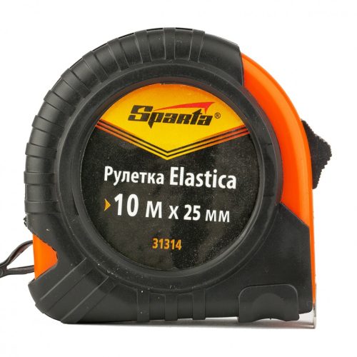 Фото Рулетка Elastica, 10 м х 25 мм, обрезиненный корпус Sparta Рулетка Elastica, 10 м х 25 мм, обрезиненный корпус Sparta