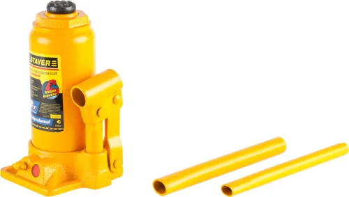 STAYER 8 т, 200-385 мм, гидравлический бутылочный домкрат 43160-8-K, кейс Professional