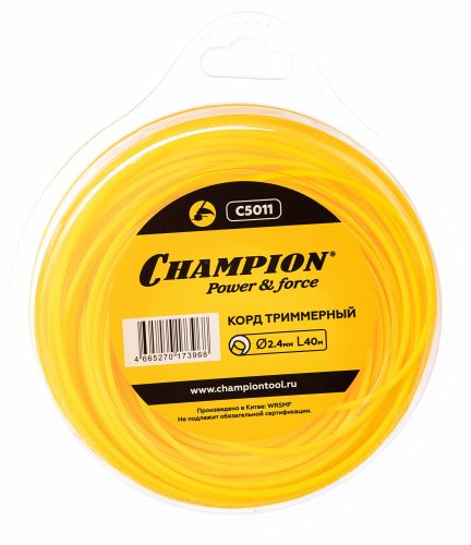 Корд триммерный Round (2.4 мм; 40 м; круглый) CHAMPION C5011