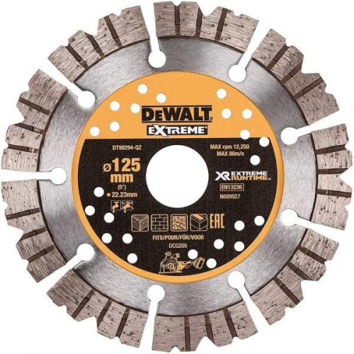 Фото Алмазный круг (125х22.2; 12 мм) DEWALT DT90294-QZ Алмазный круг (125х22.2; 12 мм) DEWALT DT90294-QZ