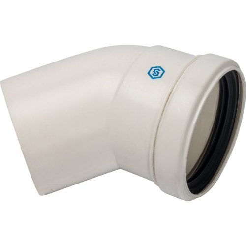 Фото SCA-8080-000045 STOUT Элемент дымохода конденсац. угол 45° DN80 м/п PP-FE SCA-8080-000045 STOUT Элемент дымохода конденсац. угол 45° DN80 м/п PP-FE