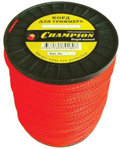 Корд триммерный Twisted Square, нож для отреза (2.0 мм, 130 м) CHAMPION C7009