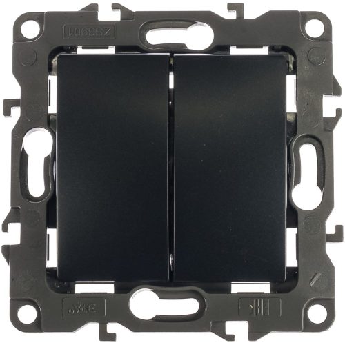 Двойной выключатель ЭРА 12100405 10АХ250В, IP20, без монтажных лапок, 2 Б0014655