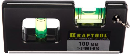 KRAFTOOL 100 мм, мини-уровень с магнитом 1-34861-010