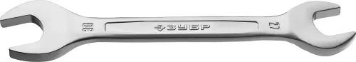 ЗУБР 27х30 мм, Cr-V сталь, хромированный, гаечный ключ рожковый 27010-27-30_z01 Профессионал