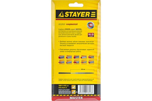 STAYER 10 шт, 100 мм, набор надфилей 16011-H10_z01