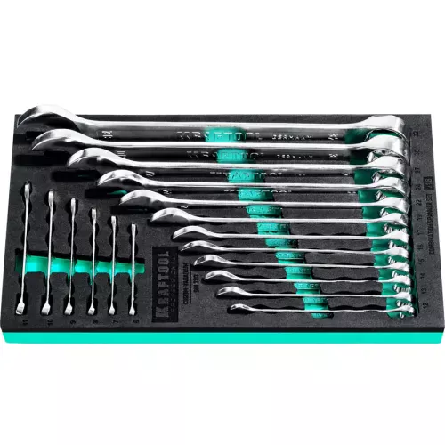 Фото KRAFTOOL 18 шт, 6 - 32 мм, набор комбинированных гаечных ключей 27079-H18E KRAFTOOL 18 шт, 6 - 32 мм, набор комбинированных гаечных ключей 27079-H18E