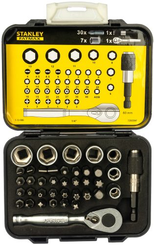 Набор вставок отверточных Expert с магнитным держателем и мини-трещоткой (1/4", 39 предметов) Stanley 1-13-906