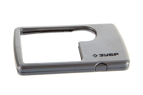 ЗУБР 3/6 кратное увеличение, 45x45 мм, пластиковая линза, лупа карманная 40545