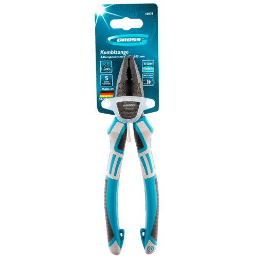 Фото Плоскогубцы комбинированные 205 мм, трехкомпонентные рукоятки Gross Плоскогубцы комбинированные 205 мм, трехкомпонентные рукоятки Gross