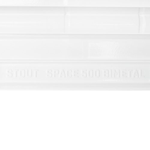 SRB-0310-050008 STOUT Space 500 8 секций радиатор биметаллический боковое подключение RAL9016