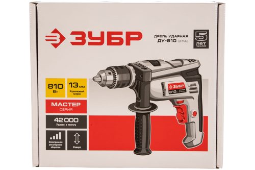 Фото Дрель ударная ЗУБР ДУ-810 ЭРМ2 810 Вт Дрель ударная ЗУБР ДУ-810 ЭРМ2 810 Вт