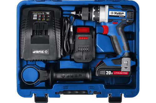 Аккумуляторная дрель-шуруповерт ЗУБР DB-20 A5 Li-Ion 1.5 А·ч 20 В х2 кейс