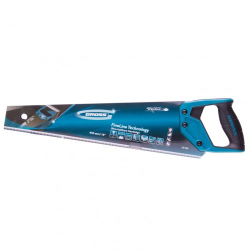 Фото Ножовка по дереву "Piranha", 450 мм, 11-12 TPI, зуб-3D, каленый зуб, тефлоновое покрытие полотна, двухкомпонентная рукоятка Gross Ножовка по дереву "Piranha", 450 мм, 11-12 TPI, зуб-3D, каленый зуб, тефлоновое покрытие полотна, двухкомпонентная рукоятка Gross