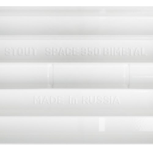 SRB-0310-035008 STOUT Space 350 8 секций радиатор биметаллический боковое подключение RAL9016