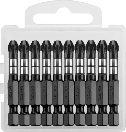 Фото KRAFTOOL 50 мм, 10 шт., PZ3, профессиональные ударные биты Impact Pro 26193-3-50-S10 KRAFTOOL 50 мм, 10 шт., PZ3, профессиональные ударные биты Impact Pro 26193-3-50-S10