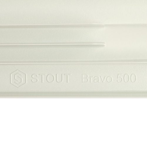 SRA-0110-050010 STOUT Bravo 500 10 секций радиатор алюминиевый боковое подключение RAL9010