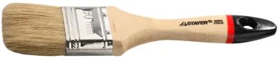 STAYER 50 мм, 2", щетина натуральная светлая, деревянная ручка, кисть плоская UNIVERSAL-EURO 0102-050