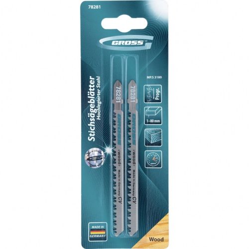 Фото Полотна для электролобзика по дереву, 2 шт, ( 3180 ) Gross Полотна для электролобзика по дереву, 2 шт, ( 3180 ) Gross