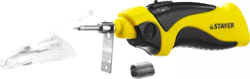 STAYER 8 Вт, 4.5 В, 3xAA, электропаяльник беспроводной 55409 Professional