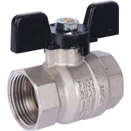 SVB-0012-000025 STOUT Кран шаровой стандартнопроходной, ВР/ВР, ручка бабочка 1"