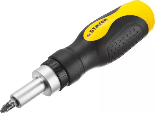 STAYER 43 шт., отвертка реверсивная в наборе с битами и торцевыми головками Hercules 25084-H43