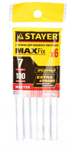 Фото Стержень универсальный (7х100 мм; прозрачный; 6 шт.) для клеевого пистолета STAYER 2-06817-T-S06 Стержень универсальный (7х100 мм; прозрачный; 6 шт.) для клеевого пистолета STAYER 2-06817-T-S06