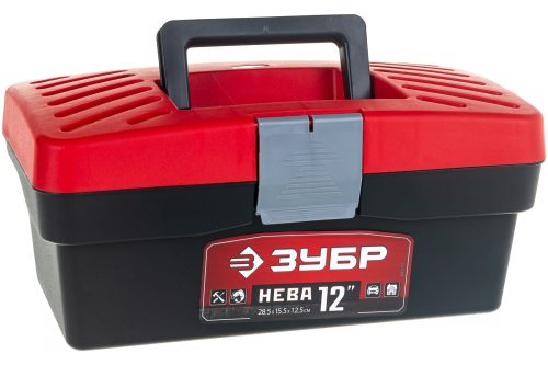 ЗУБР 285 х 155 х 125 мм (12"), пластиковый, ящик для инструмента НЕВА-12 38323-12