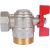 RBV-0006-0610225 ROMMER Шаровой кран угловой с американкой 1" ВН/НР, ручка бабочка