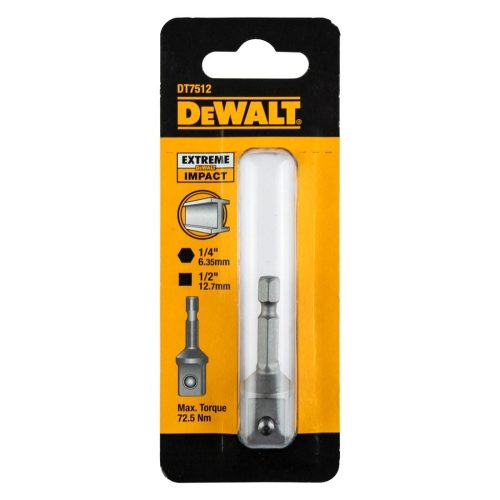 Адаптер шестигранник 1/4" - квадрат 1/2" DEWALT DT7512
