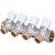 SMB 6852 341204 STOUT Коллектор распределительный 3/4", 4 отвода 1/2" плоское уплотнение