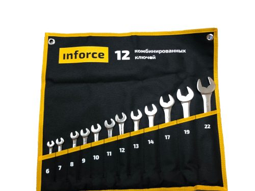 Фото Inforce Набор комбинированных ключей Non-Slip 12 предметов 06-05-31 Inforce Набор комбинированных ключей Non-Slip 12 предметов 06-05-31