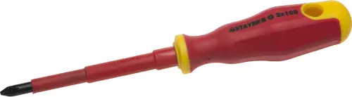 Фото STAYER PH2х100 мм, отвертка диэлектрическая 25142-2-10 STAYER PH2х100 мм, отвертка диэлектрическая 25142-2-10