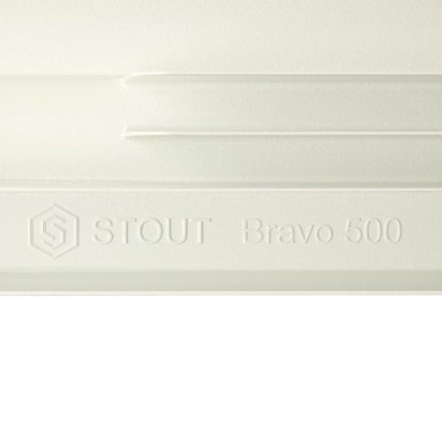SRA-0110-050014 STOUT Bravo 500 14 секций радиатор алюминиевый боковое подключение RAL9010
