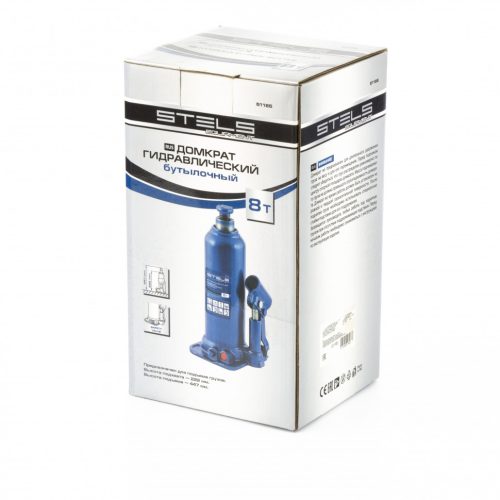 Фото Домкрат гидравлический бутылочный, 8 т, h подъема 222-447 мм Stels Домкрат гидравлический бутылочный, 8 т, h подъема 222-447 мм Stels