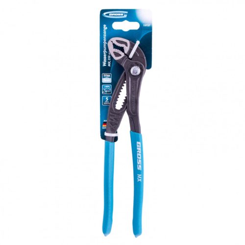 Фото Клещи переставные, кнопочный механизм, обливные рукоятки, 250 мм Gross Клещи переставные, кнопочный механизм, обливные рукоятки, 250 мм Gross