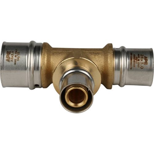 SFP-0005-322026 STOUT Тройник переходной 32х20х26 для металлопластиковых труб прессовой