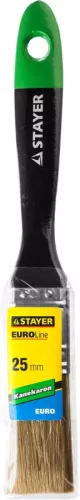 STAYER 25 мм, 1", щетина искусственная, деревянная ручка, кисть плоская KANEKARON-EURO 0106-025