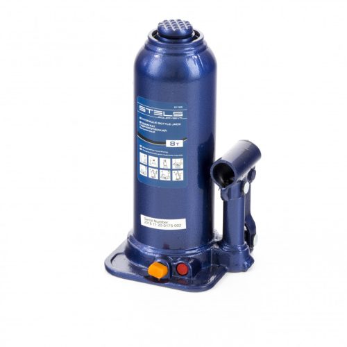 Фото Домкрат гидравлический бутылочный, 8 т, h подъема 222-447 мм Stels Домкрат гидравлический бутылочный, 8 т, h подъема 222-447 мм Stels