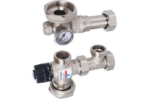 SDG-0120-001000 STOUT Насосно-смесительный узел с термостатическим клапаном, без насоса