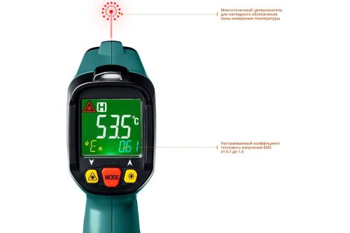 KRAFTOOL -50°С +550°С, TRM-550, пирометр инфракрасный 45705-550