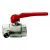 Кран шаровой полнопроходной ITAP 115 - 1/2' (ВР/ВР, PN25, Tmax 110°С, ручка-рычаг красная)