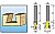 Фреза "ласточкин хвост" (9,5х9,5х32 мм; хвостовик 8 мм; 2 лезвия) Makita D-10883