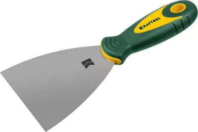 KRAFTOOL 100 мм, нержавеющее полотно, двухкомпонентная рукоятка, шпательная лопатка 10035-100