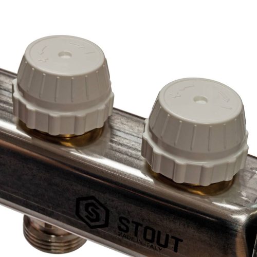 SMS 0907 000010 STOUT Коллектор из нержавеющей стали в сборе с расходомерами 10 вых.