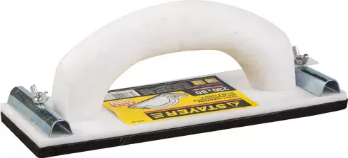 Фото STAYER 230 x 80 мм, терка для шлифования с металлическим фиксатором 3569-08 STAYER 230 x 80 мм, терка для шлифования с металлическим фиксатором 3569-08