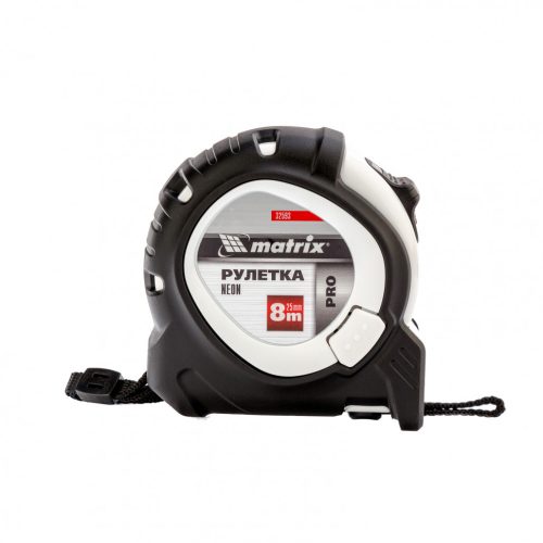 Фото Рулетка Neon, 8 м x 25 мм, обрезиненный корпус, 3 фиксации, Pro Matrix Рулетка Neon, 8 м x 25 мм, обрезиненный корпус, 3 фиксации, Pro Matrix